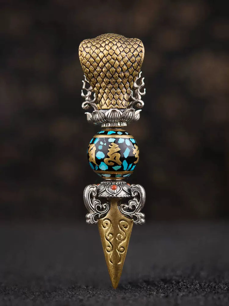 Vajra Cobra Snake Buddha Prayer Pendant Necklace