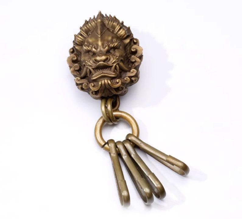 Pixiu Lion Tiger Key Ring Pendant