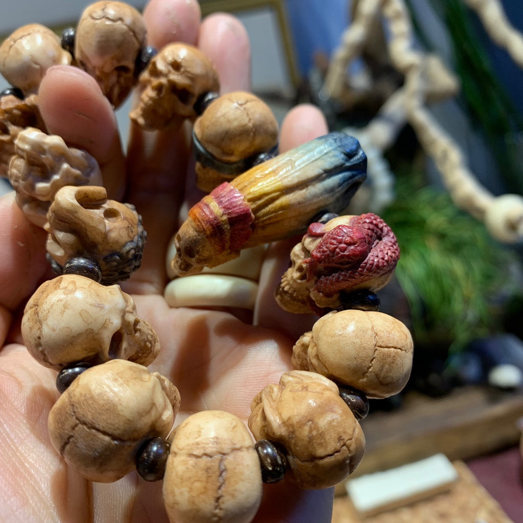 Tribal_Antler_Sugar_Skull_Bracelet