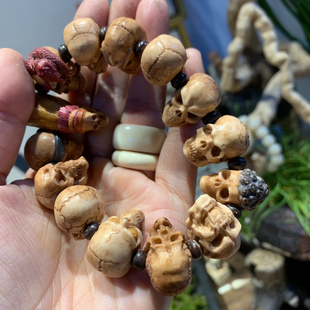 Tribal_Antler_Sugar_Skull_Bracelet