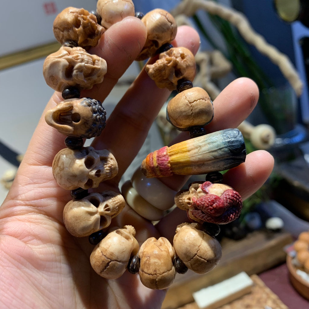 Tribal_Antler_Sugar_Skull_Bracelet