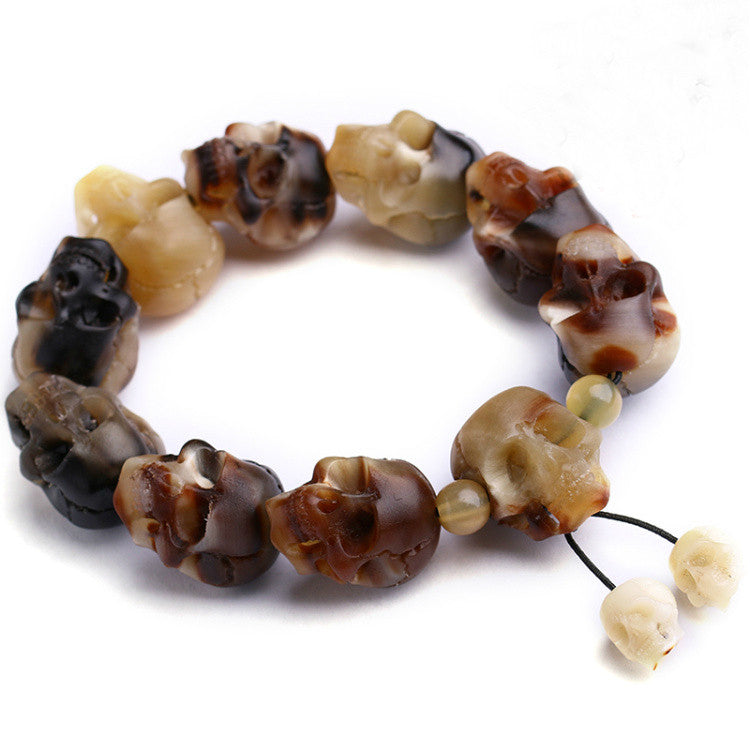 Tibetan Yak Horn Skull Bracelet - Holy Buyble