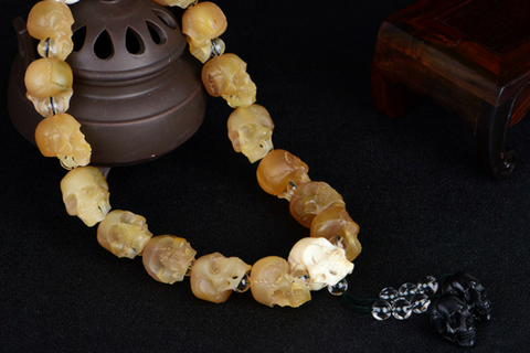 Deer Antler Decayed Skull Bracelet