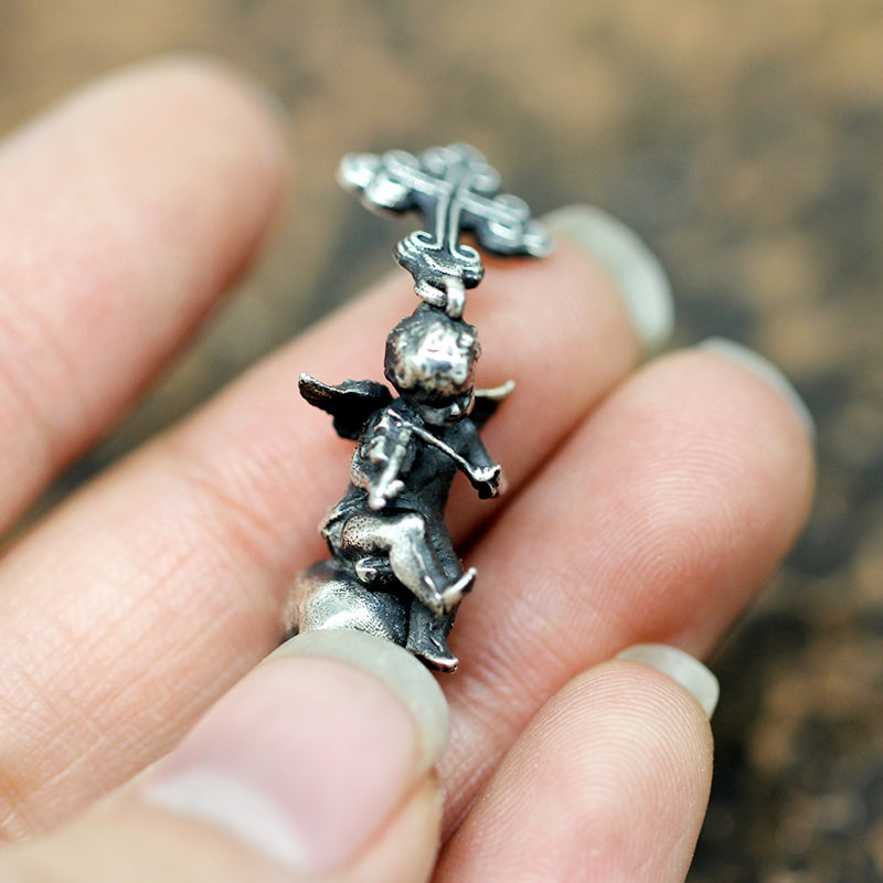 Angel Violin Skull Earring - Holy Buyble