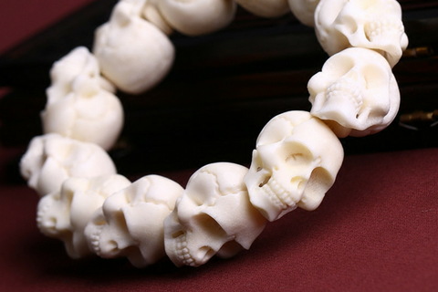 Tibetan Goat Horn Skull Necklace