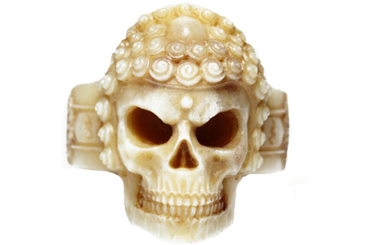 Buddha & Demon Skull Mantra Ring - Holy Buyble