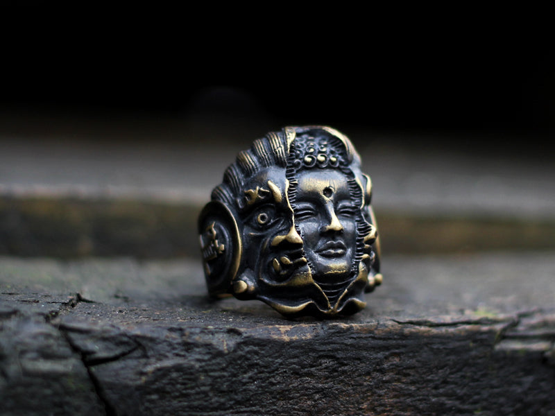 Buddha Devil Silver Ring - Holy Buyble