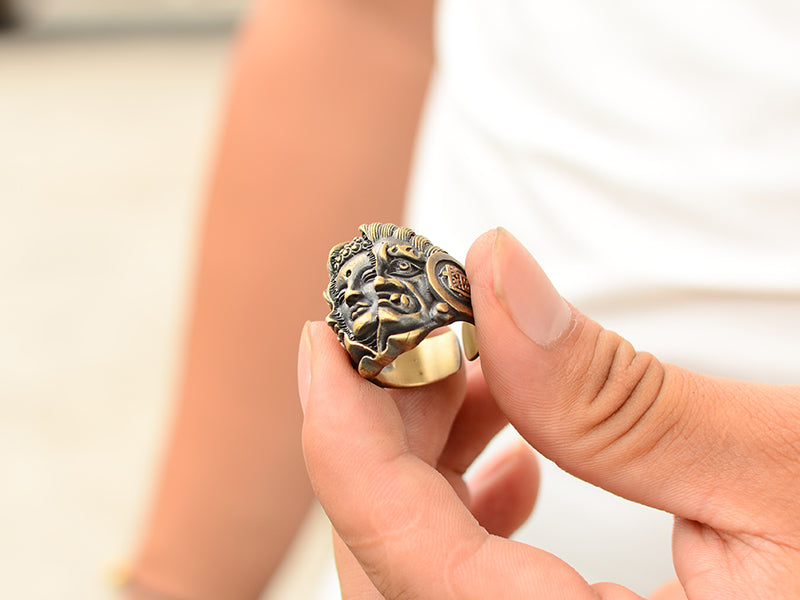 Buddha Devil Silver Ring - Holy Buyble