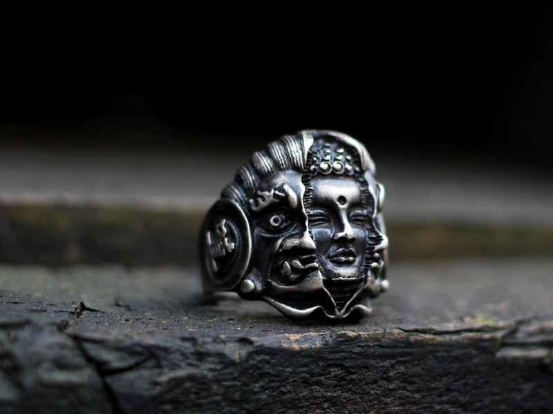 Buddha Devil Silver Ring - Holy Buyble