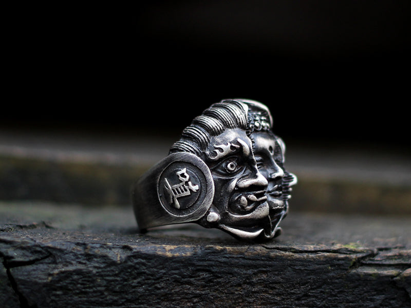 Buddha Devil Silver Ring - Holy Buyble