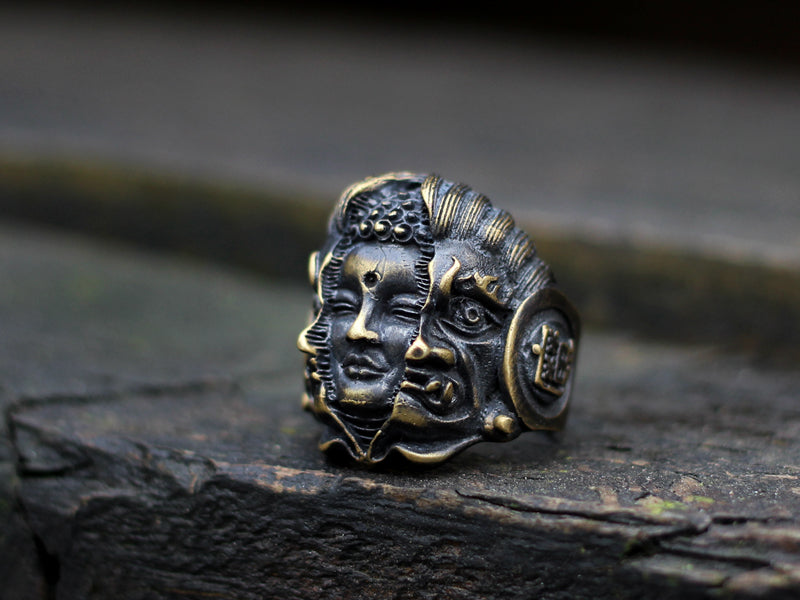 Buddha Devil Silver Ring - Holy Buyble