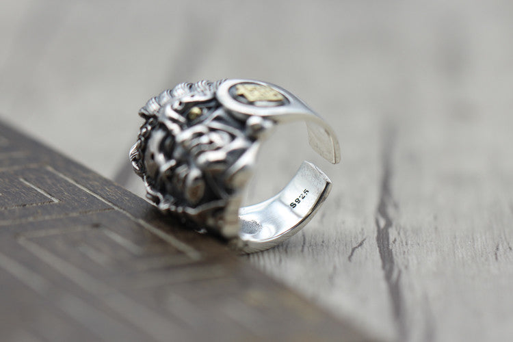 Buddha Devil Silver Ring - Holy Buyble