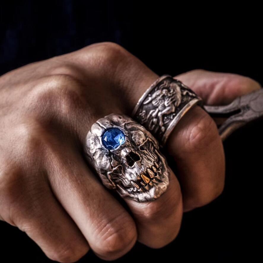 Crystal Eye Cyclops Skull Ring - Holy Buyble