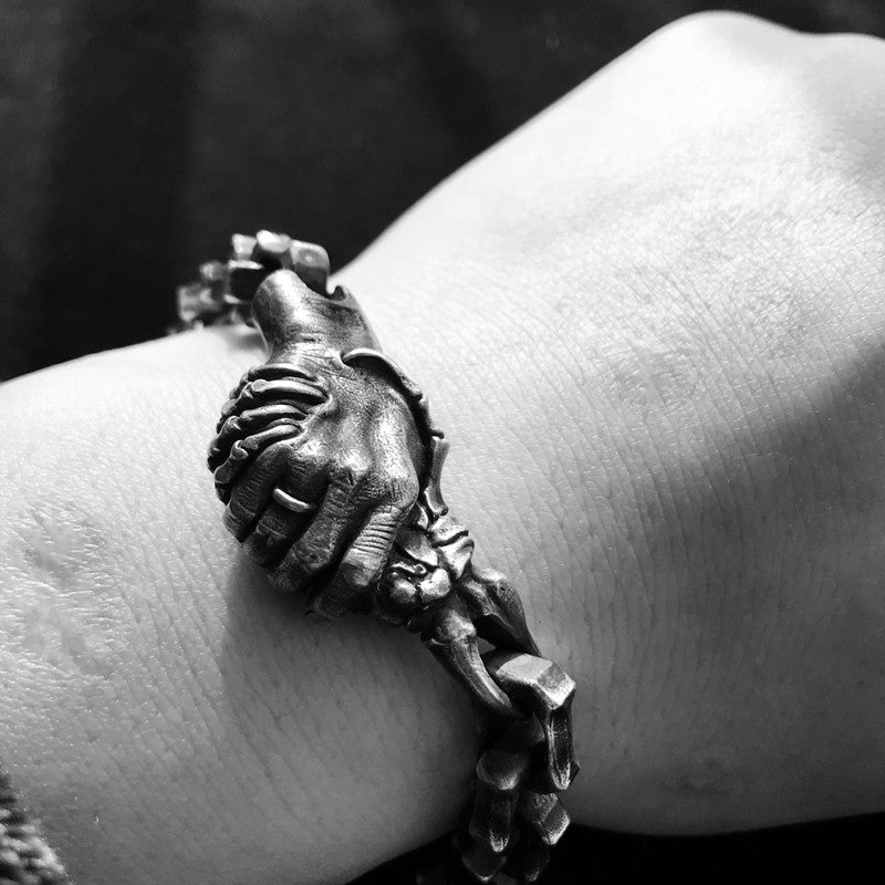 Devil's Handshake Skull Bracelet