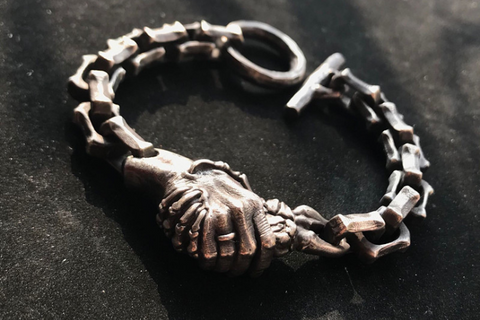 Tibetan Goat Horn Skull Necklace
