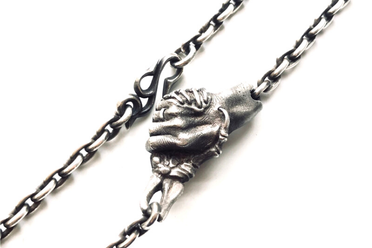 Devil's Handshake Skull Necklace