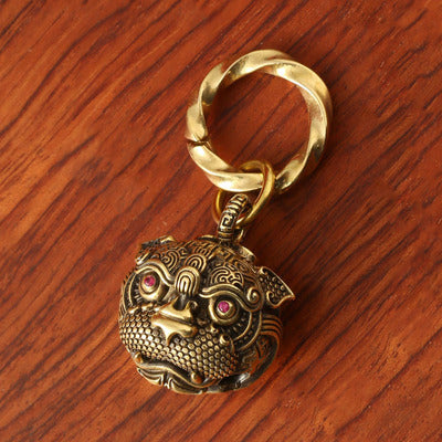 Foo Dog Lion Tiger Key Ring Key Chain Pendant