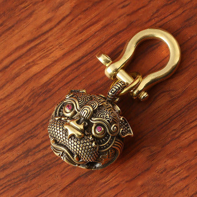 Foo Dog Lion Tiger Key Ring Key Chain Pendant