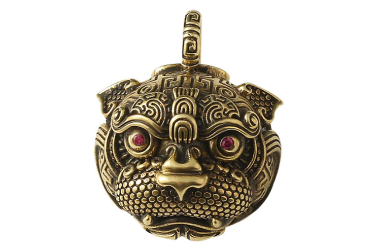 Foo Dog Lion Tiger Key Ring Key Chain Pendant