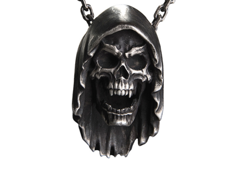 Brain Eater Horned Demon Skull Bead