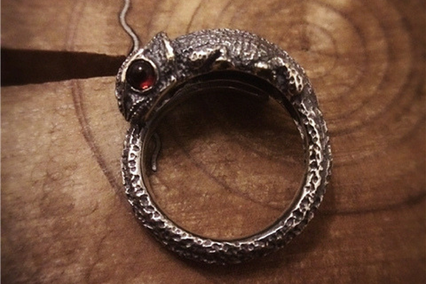 Tibetan Goat Horn Skull Necklace