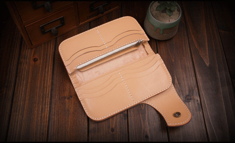 Premium Leather Mahākāla God of Fortune Hand Painted Wallet - Holy Buyble