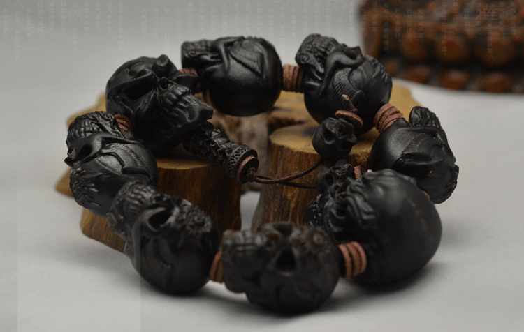 Buffalo Horn Black Skull Bracelet - Holy Buyble