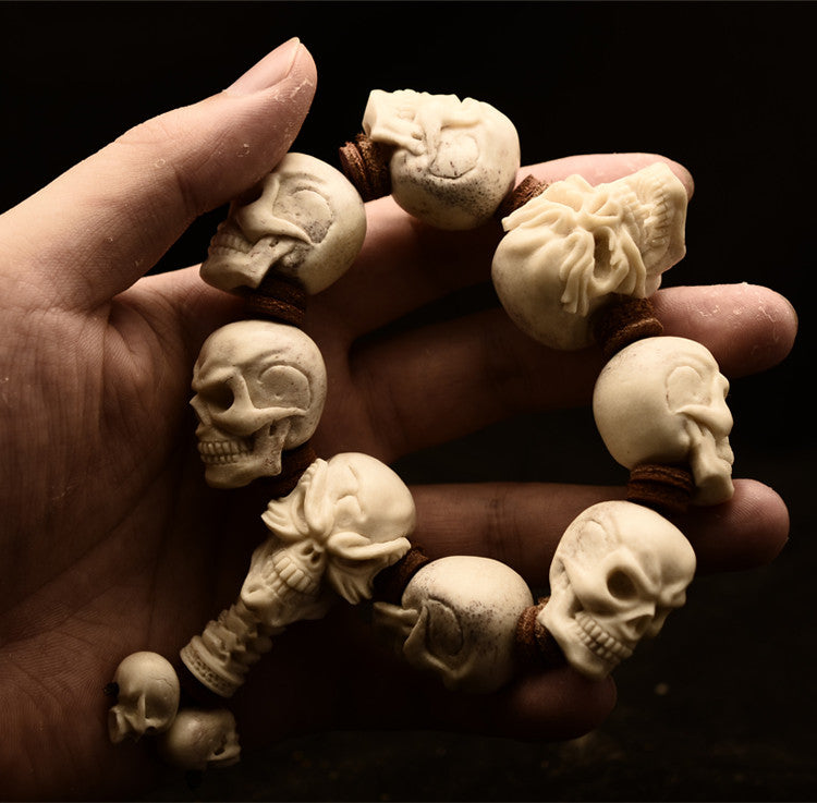 Deer Antler Emperor Skull Bracelet - Holy Buyble