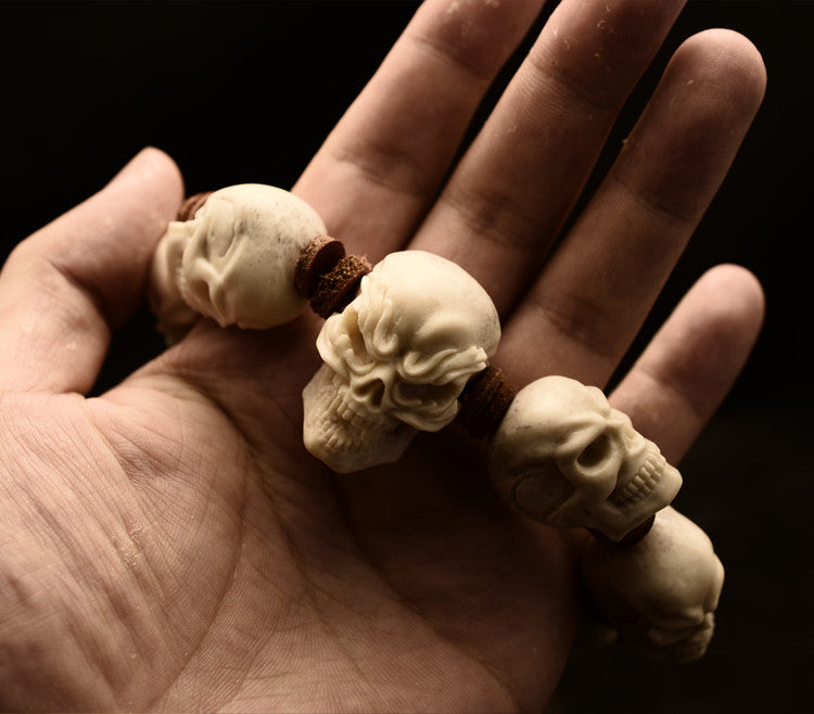 Deer Antler Emperor Skull Bracelet - Holy Buyble