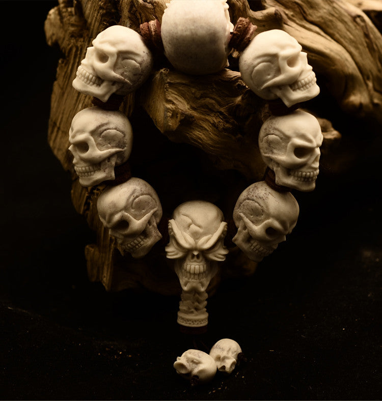 Deer Antler Emperor Skull Bracelet - Holy Buyble