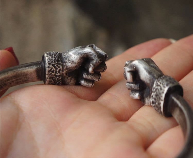 Power Fist Silver Bracelet - Holy Buyble