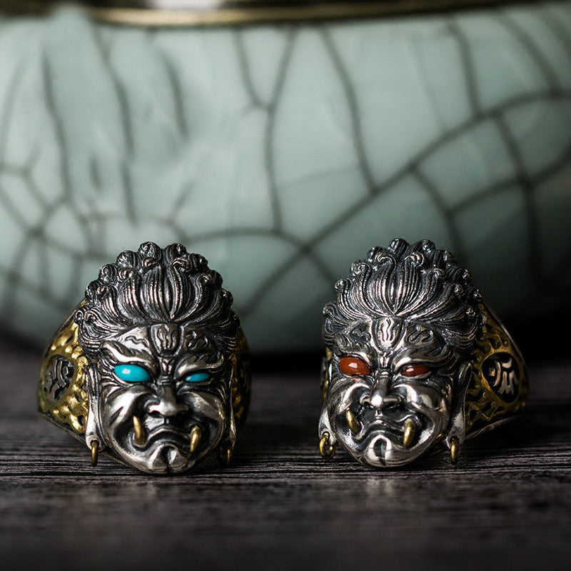 Immovable Protector Acalanatha Silver Ring - Holy Buyble