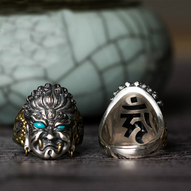 Immovable Protector Acalanatha Silver Ring - Holy Buyble