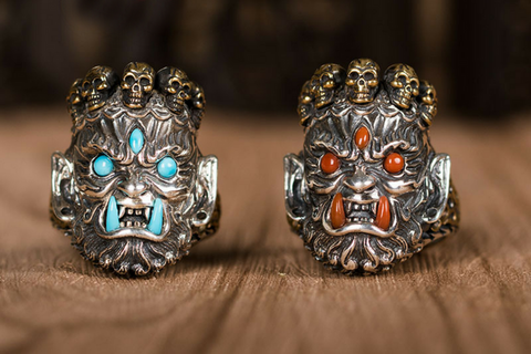 Steampunk Chain Skull Bracelet