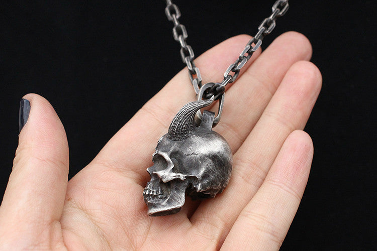 Horned Demon Skull Pendant - Holy Buyble