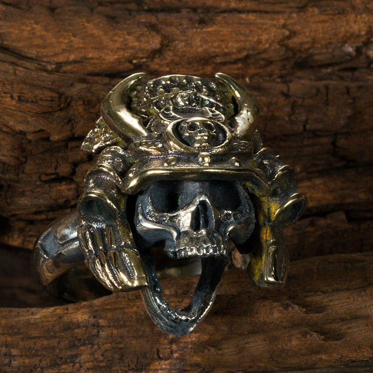Japanese Samurai Skull Ring - Holy Buyble