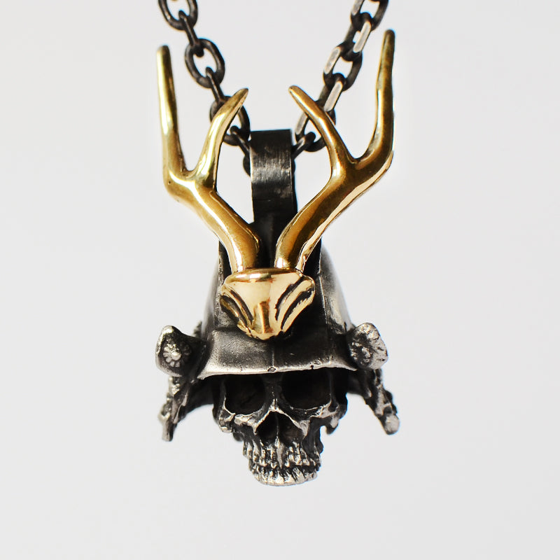 Japanese Samurai Skull Pendant - Holy Buyble