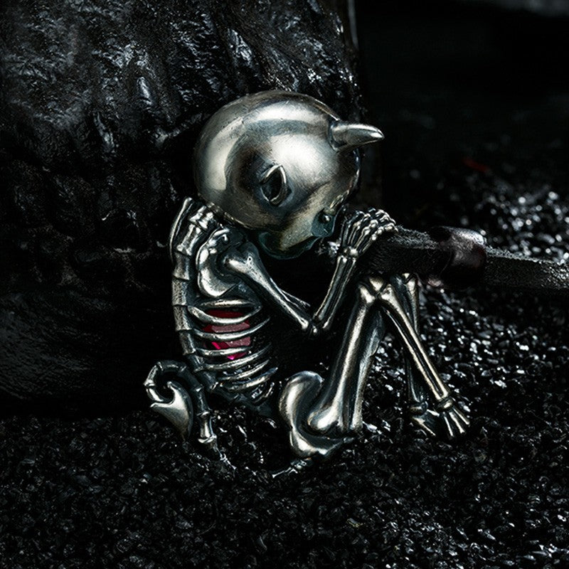 😈 Little Devil Skeleton Necklace 😈 - Holy Buyble
