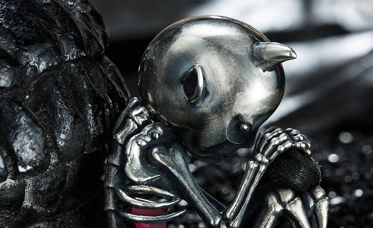 😈 Little Devil Skeleton Necklace 😈 - Holy Buyble