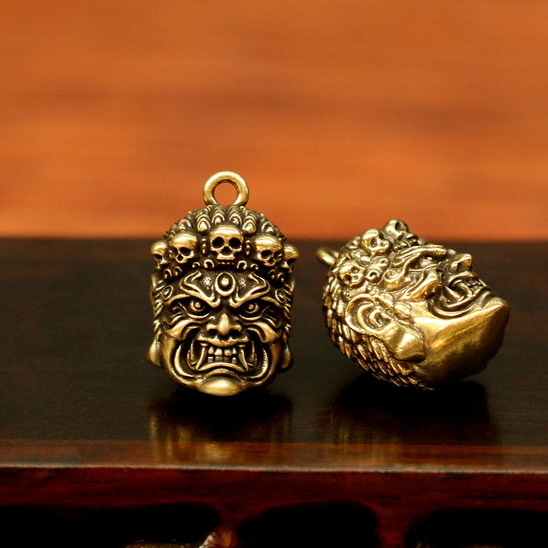 Mahakala Skull Key Ring Key Chain Pendant