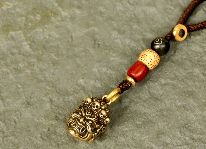 Mahakala Skull Key Ring Key Chain Pendant