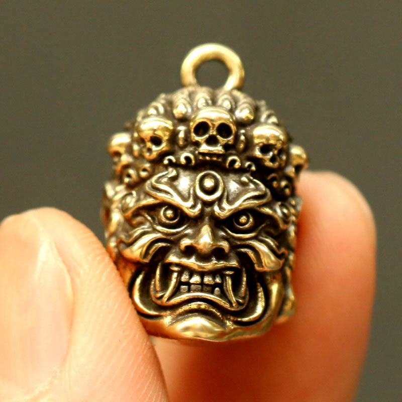 Mahakala Skull Key Ring Key Chain Pendant