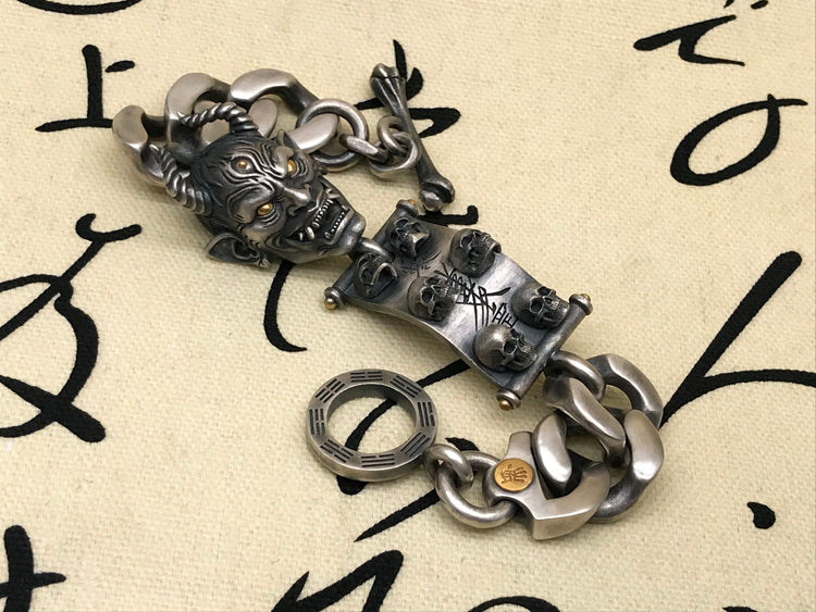 Oni Demon Sucker Silver Bracelet - Holy Buyble