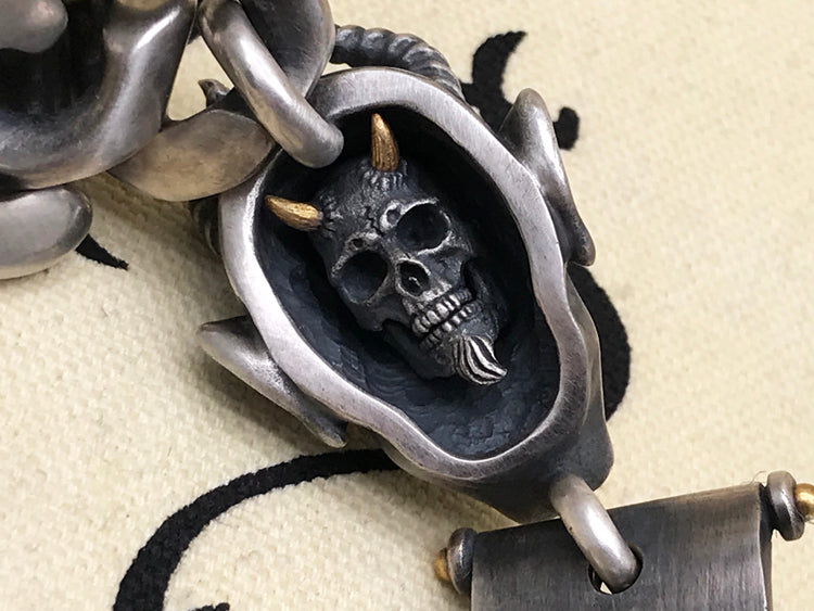 Oni Demon Sucker Silver Bracelet - Holy Buyble