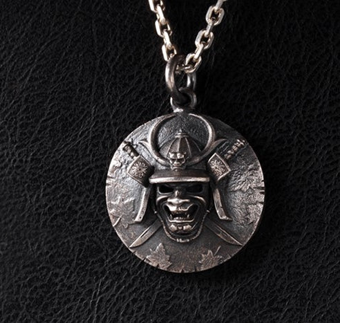 Japanese Samurai Mask Pendant - Holy Buyble