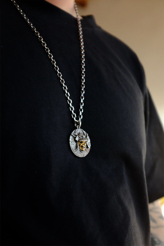 Japanese Samurai Mask Pendant - Holy Buyble