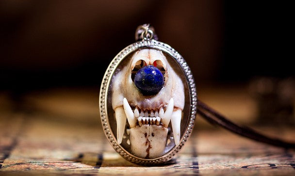 Skull Skeleton Animal Bone Beast Pendant Necklace