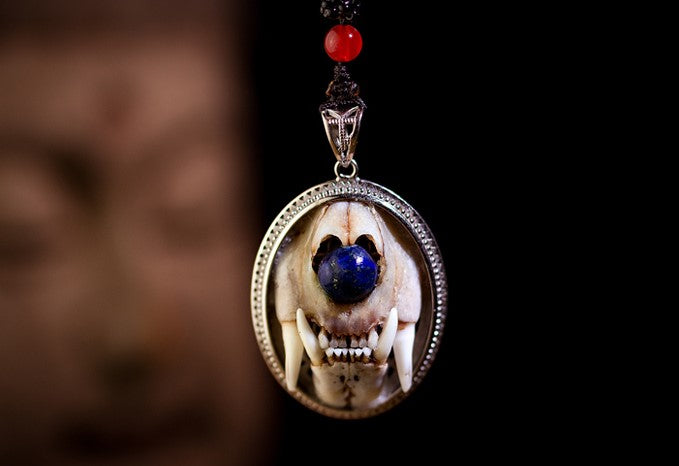 Skull Skeleton Animal Bone Beast Pendant Necklace