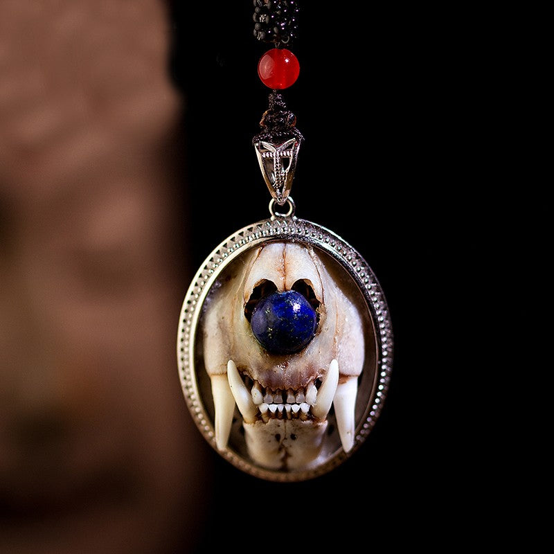 Skull Skeleton Animal Bone Beast Pendant Necklace