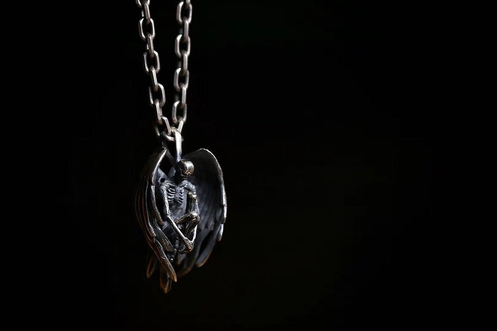 Fallen Angel Skeleton Necklace - Holy Buyble
